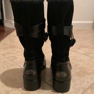 Coach Zena cold weather snow suede black boot